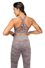 3-PIECE CAMO FITNESS SET - LILAC