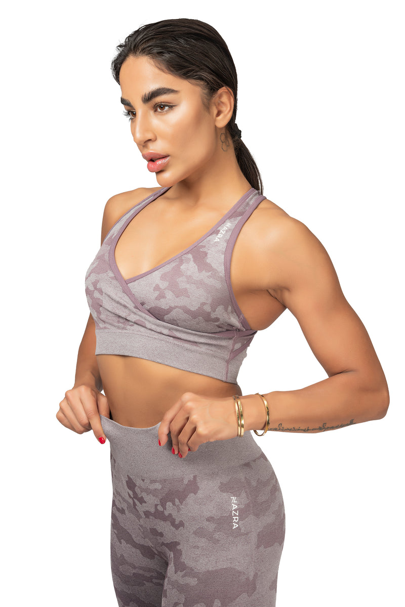 3-PIECE CAMO FITNESS SET - LILAC
