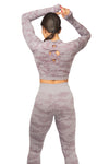 3-PIECE CAMO FITNESS SET - LILAC