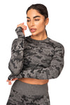 3-PIECE CAMO FITNESS SET - BLACK