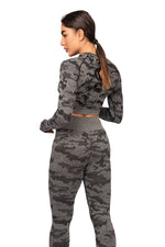 3-PIECE CAMO FITNESS SET - BLACK