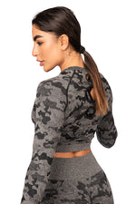 3-PIECE CAMO FITNESS SET - BLACK