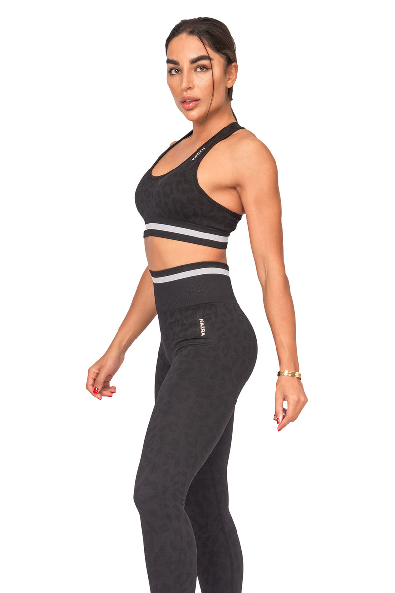 2 PIECE CAMO FITNESS SET - BLACK